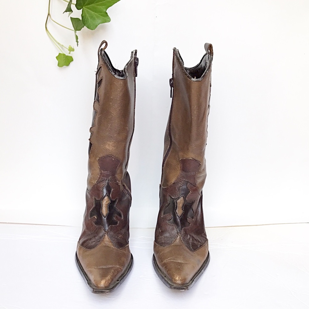 Leather Cowboy Boots - Picture 3 of 8